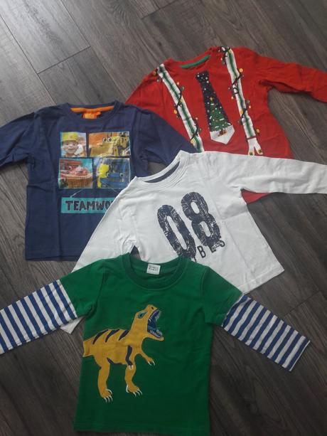 Tričká s dlhým rukávom(4ks)v.98-104, 104