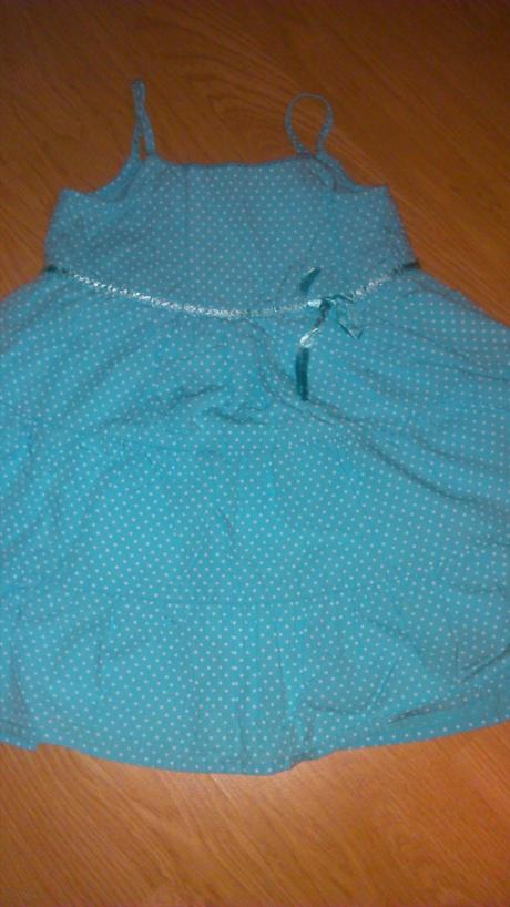 Bodkovane saty, blue base,92