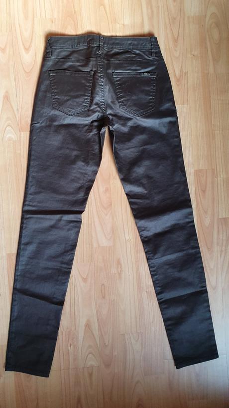 Orsay hnedé nohavice s ozdobnými zipsami 32 xs, orsay,32