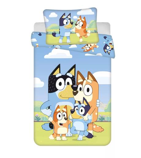Obliečky do postieľky 100x135 bluey family-skladom, šírka (cm): 100,dĺžka (cm): 135