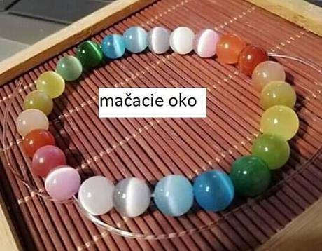 Náramky vo farbách dúhy z prírodných kameňov, 