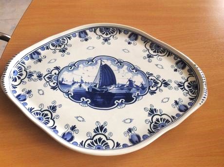 Starožitný holandský modro-biely set lucas bols, 