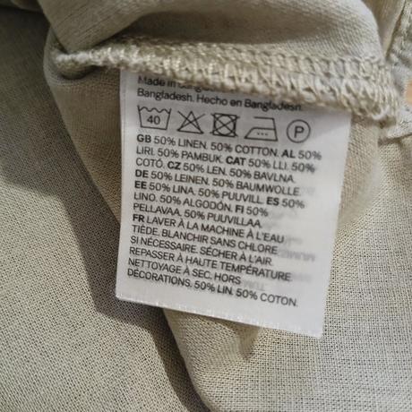 Ľanová košeľa, h&m,l