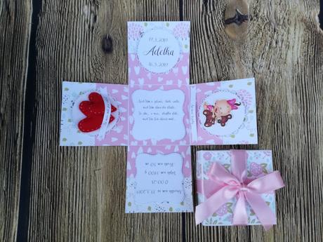 Exploding box ku krstu (krabička na peniaze), 