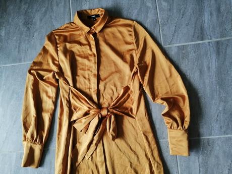 Medovozlatohnedé,jantárové satén. šaty answear,vm, m