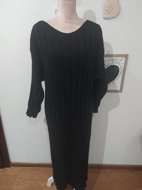 Pletené maxi šaty, l