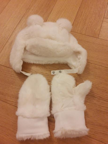 Krasne hebka ciapka a rukavice, h&m,92