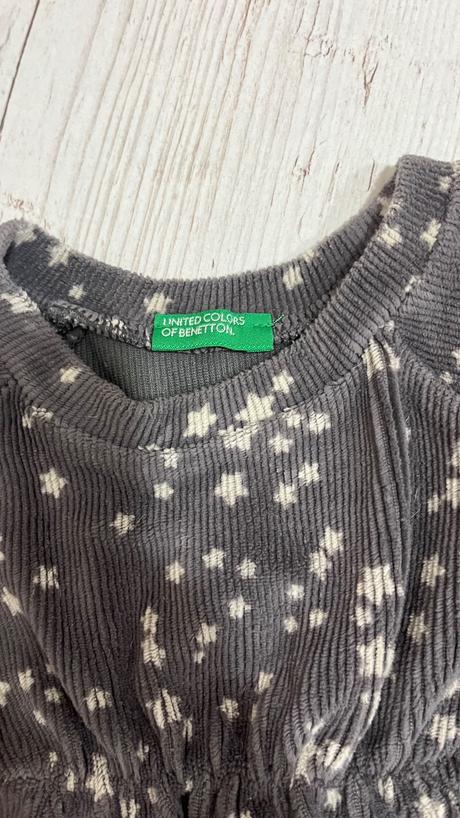 Sivé šaty 92 2ks, benetton,92