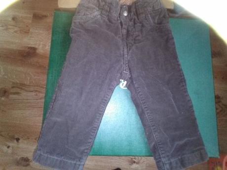 Menčestrové nohavice, baby club,80