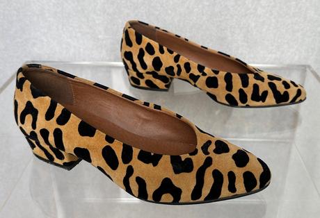 Kožené balerínky leopard, 36