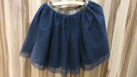 Tmavomodra trblietava sukna, h&m,122