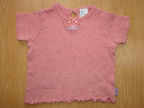 Ruzove tricko s kvietkom zn. bhs, 80