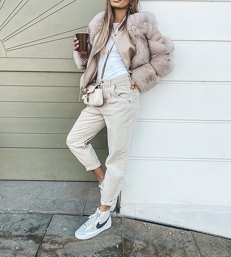 Dámska bunda s kožušinou, s