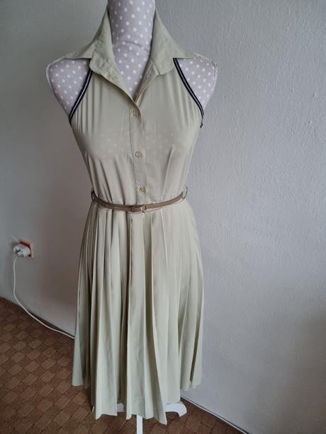 Luxusné krémové šaty gant s plisé sukňou veľ. 38, gant,38