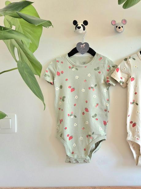 Lindex 86 a 80 jahody body zelene a kremove, lindex,86