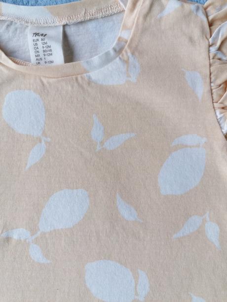 Tričko citróny, h&m,80