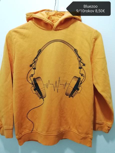 Horčicová žltá mikina s kapucou, bluezoo,140