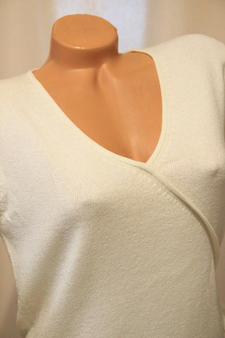 Krémový pletený top, l, l