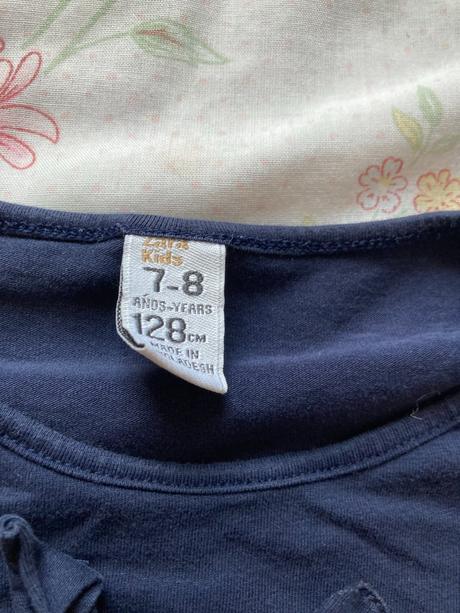 Tmavomodré tričko, zara,128