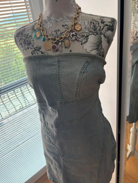 Denimové mini šaty zara - veľkosť l, zara,l