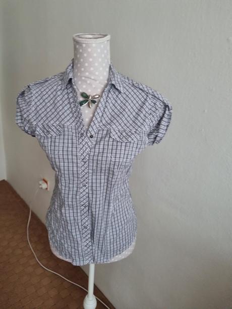 Sivo biela káro blúzka rodin hills veľ. s, s