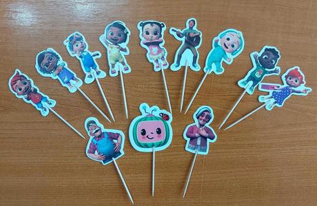 Tortový zápich cocomelon 01 (24ks) -skladom,tz-233,