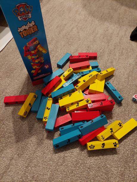 Veža jenga paw patrol top stav, 