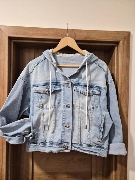 Riflová bunda s kapucou, m