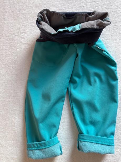 Softshellové nohavice s fleecom basic psíci, unuo,104