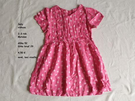 Letné šaty so srdiečkami, matalan,98