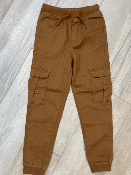 Škoricové cargo nohavice, h&m,134
