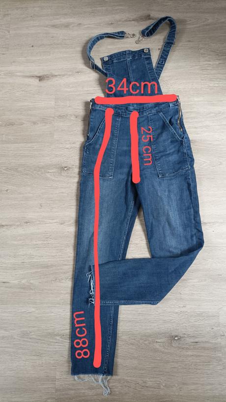 Dievčenské rifle s tračkami, h&m,146