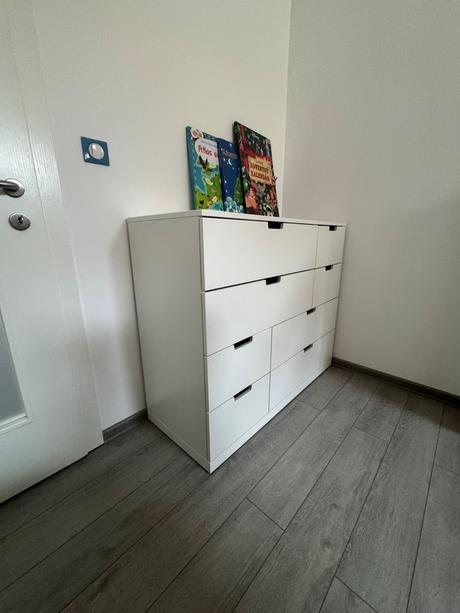 Nordli komoda, 8 zásuviek, biela, 120x99 cm, ikea,