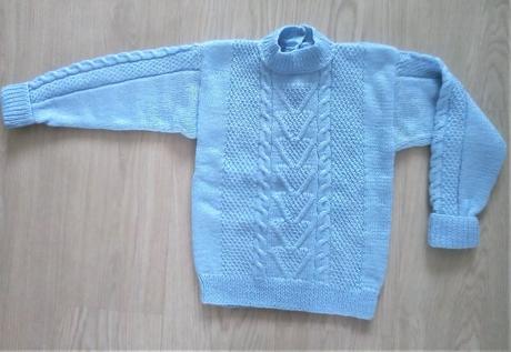 Pletený dievčenský pulóver v. 116/122, 116