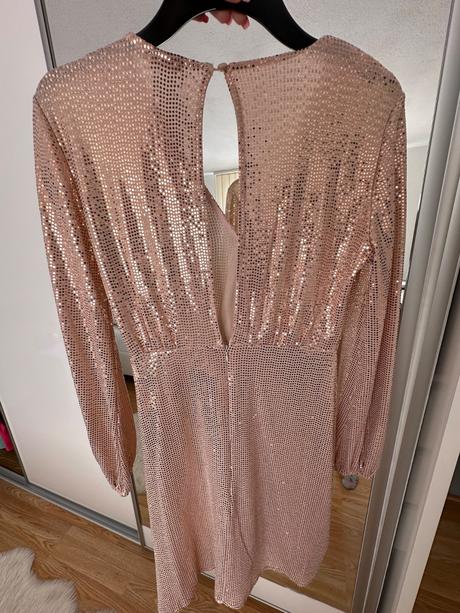 Flitrované zlaté šaty, gate,s