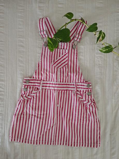 Šaty na traky riflové/ denim šaty na traky ružové, zara,116