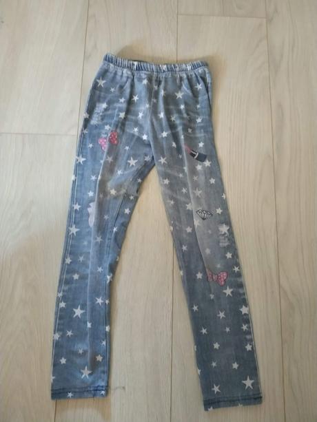 Legínky imitácia džínsoviny, 128, 128