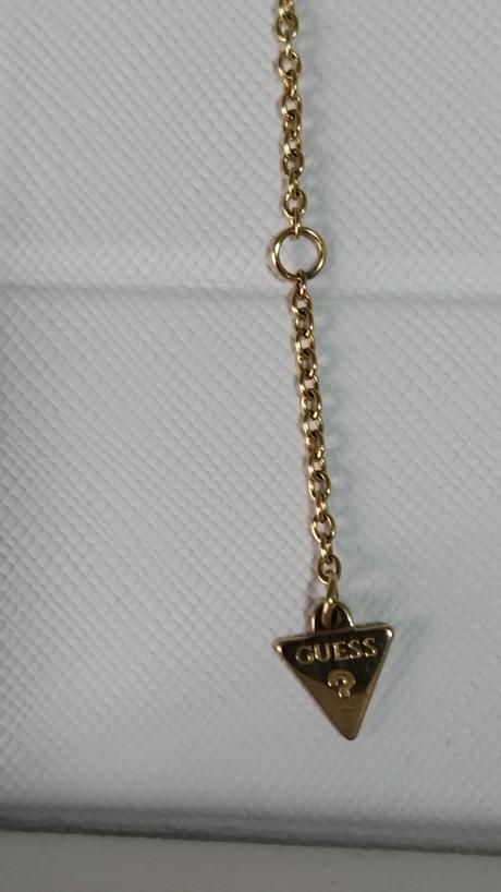 Náušnice visiace a náhrdelník- chirurgická oceľ, guess