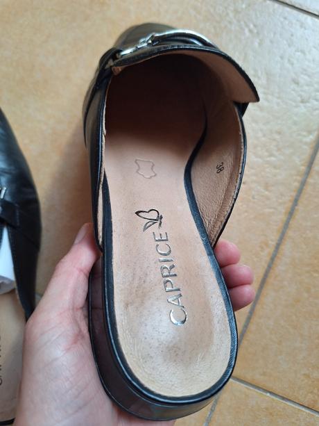 Kožené mules šlapky zn. caprice, 38