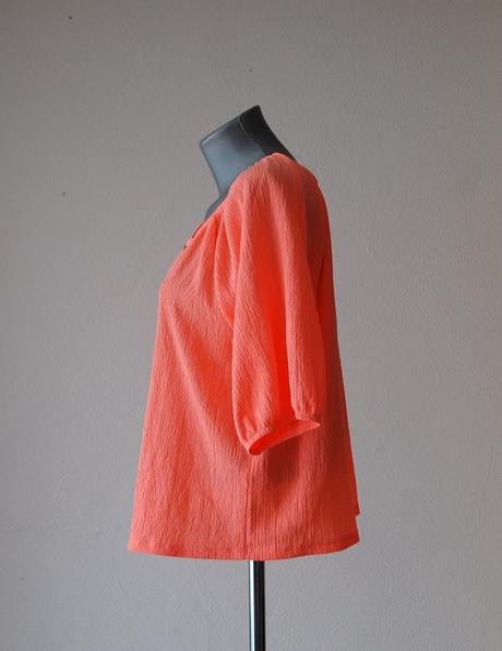Letná mušelínová blúzka v koralovej farbe, f&f,xl