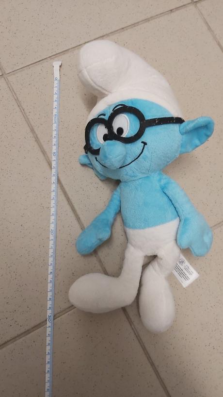 Hračka šmolko modrej farby, plyš, 