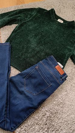 Rifle only  xs-s + sveter zelený xs, xs