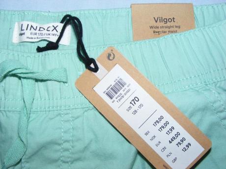 Bermudy zn. lindex, lindex,164 / 170 / s / xs