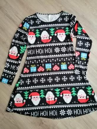 Šaty s vianočným vzorom, l