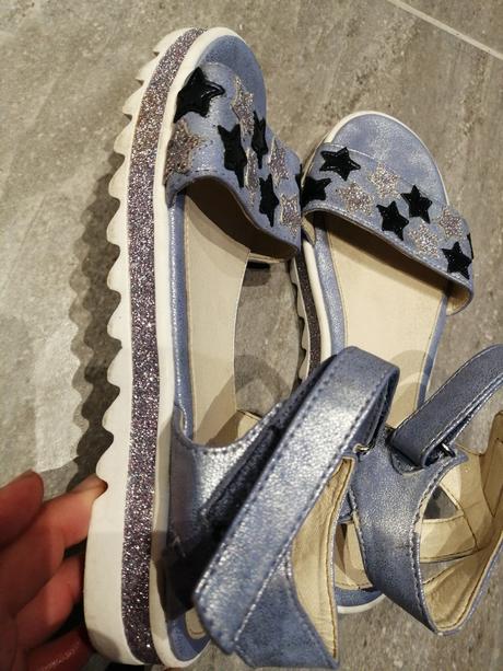 Krasne sandálky bata mini v34 fialkové s hviezdami, baťa,34