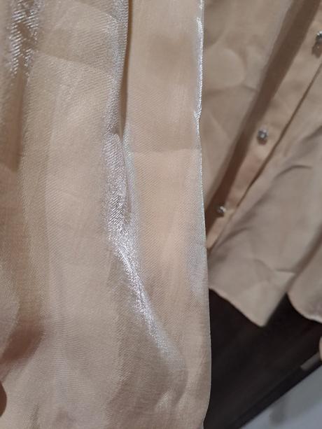Zara broskyňová blúzka lesklý materiál, zara,xl