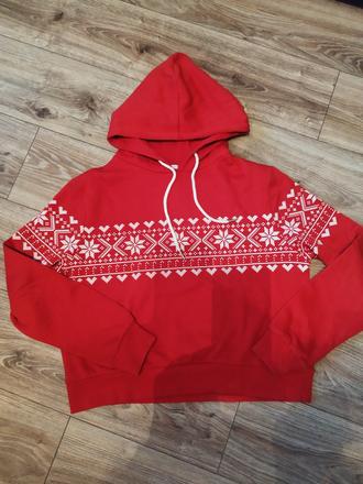 Mikina so zimným/vianočným vzorom, gate,l