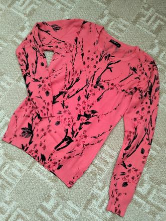 Koralový vzorovaný sveter, m