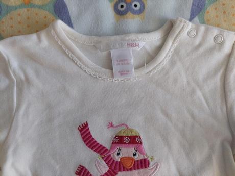 Tričko tučniak na lyžiach zn.hm veľ.80, h&m,80