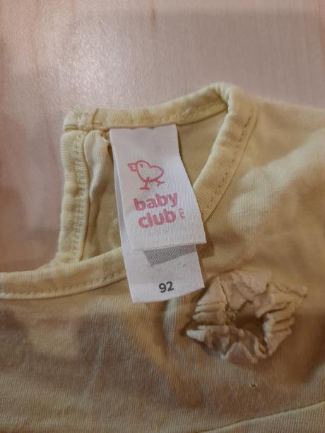 Žlté tričko, baby club,92